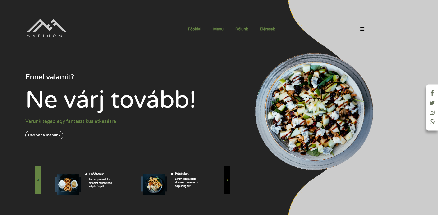 Mafinom+ eredeti webes felülete